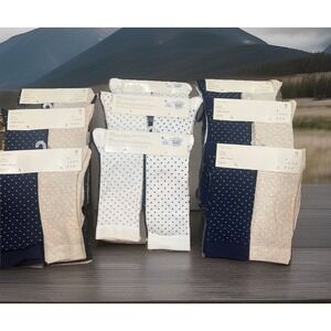 Lot Of 9 6 Pair Packs Of A New Day Women's Cotton Blend Crew Socks Polka Dot NWT